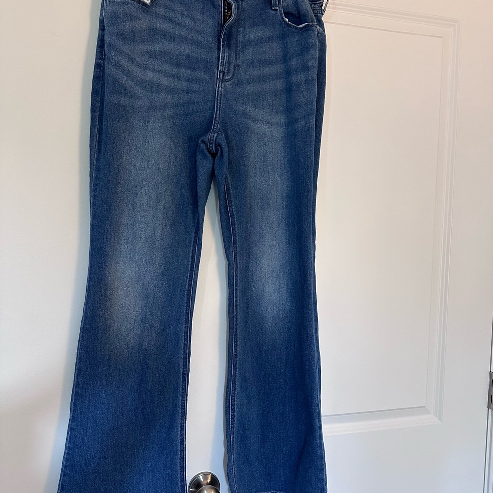 Classic Blue Women's High Rise Flare Jeans